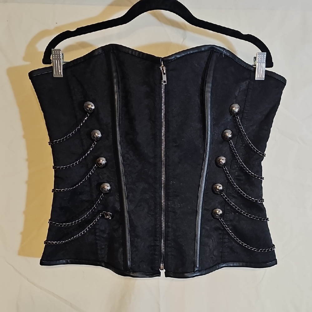 Black Corset with Chain Detail